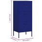 vidaXL Armario de almacenamiento acero azul marino 42,5x35x101,5 cm vidaXL Armario de almacenamiento acero azul marino 42,5x35x101,5 cm