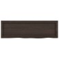vidaXL Encimera baño madera maciza tratada gris oscuro 100x30x(2-4) cm