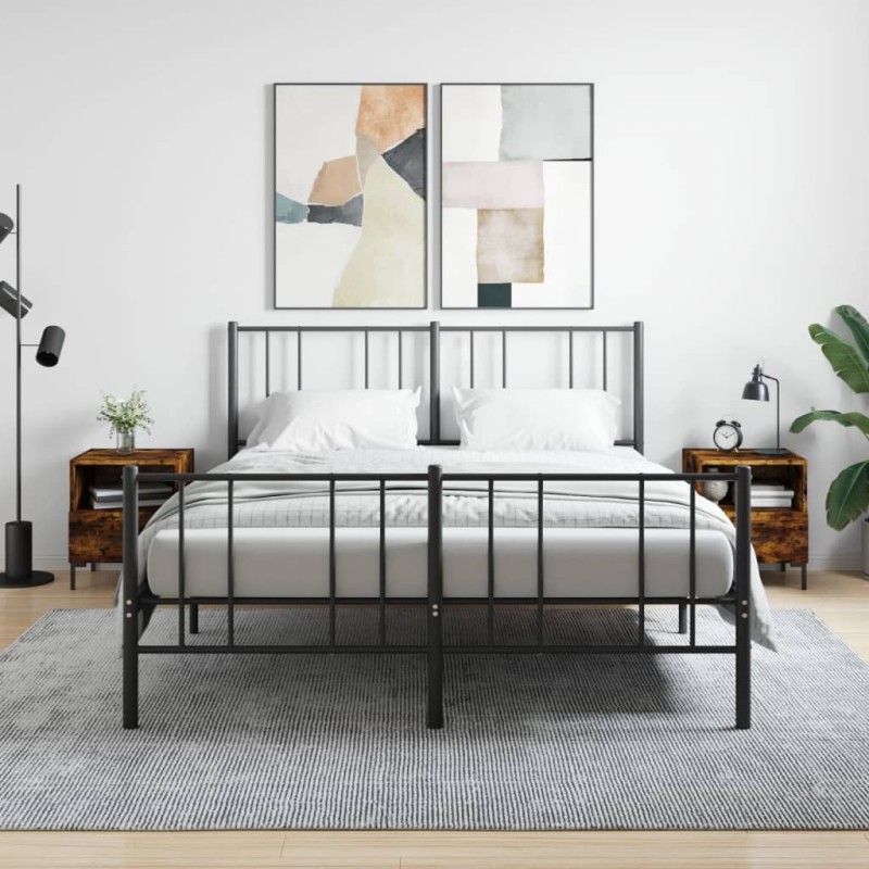 vidaXL Mesita noche 2 uds madera ingeniería roble ahumado 40x35x47,5cm vidaXL Mesita noche 2 uds madera ingeniería roble ahumado 40x35x47,5cm