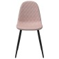 vidaXL Sillas de comedor 2 unidades terciopelo rosa vidaXL Sillas de comedor 2 unidades terciopelo rosa