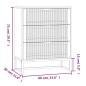 vidaXL Aparador de madera contrachapada blanco 60x30x75 cm
