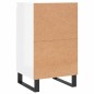 vidaXL Aparador madera de ingeniería blanco brillante 40x35x70 cm vidaXL Aparador madera de ingeniería blanco brillante 40x35x70 cm