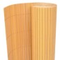 vidaXL Valla de jardín doble cara amarilla 110x400 cm vidaXL Valla de jardín doble cara amarilla 110x400 cm