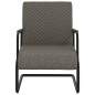 vidaXL Silla voladiza cuero sintético gris vidaXL Silla voladiza cuero sintético gris