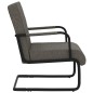 vidaXL Silla voladiza cuero sintético gris vidaXL Silla voladiza cuero sintético gris