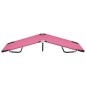 vidaXL Tumbona plegable de acero rosa vidaXL Tumbona plegable de acero rosa