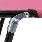 vidaXL Tumbona plegable de acero rosa vidaXL Tumbona plegable de acero rosa