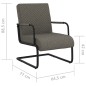 vidaXL Silla voladiza cuero sintético gris vidaXL Silla voladiza cuero sintético gris