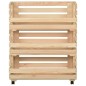 vidaXL Carrito para verduras madera maciza de pino 77x30x80 cm vidaXL Carrito para verduras madera maciza de pino 77x30x80 cm