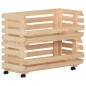 vidaXL Carrito para verduras madera maciza de pino 77x30x80 cm vidaXL Carrito para verduras madera maciza de pino 77x30x80 cm