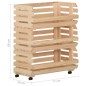 vidaXL Carrito para verduras madera maciza de pino 77x30x80 cm vidaXL Carrito para verduras madera maciza de pino 77x30x80 cm