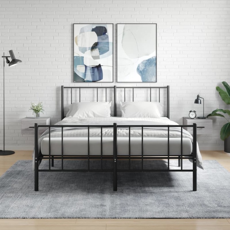 vidaXL Mesitas de noche de pared 2 uds color gris Sonoma 35x35x20 cm vidaXL Mesitas de noche de pared 2 uds color gris Sonoma 35x35x20 cm
