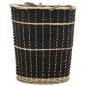 vidaXL Cesto para leña con correas transporte sauce natural 50x44x58cm vidaXL Cesto para leña con correas transporte sauce natural 50x44x58cm