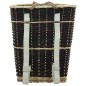 vidaXL Cesto para leña con correas transporte sauce natural 50x44x58cm vidaXL Cesto para leña con correas transporte sauce natural 50x44x58cm