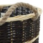 vidaXL Cesto para leña con correas transporte sauce natural 50x44x58cm vidaXL Cesto para leña con correas transporte sauce natural 50x44x58cm