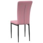 vidaXL Sillas de comedor 4 unidades terciopelo rosa vidaXL Sillas de comedor 4 unidades terciopelo rosa