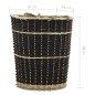 vidaXL Cesto para leña con correas transporte sauce natural 50x44x58cm vidaXL Cesto para leña con correas transporte sauce natural 50x44x58cm