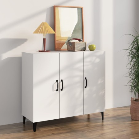 vidaXL Aparador de madera de ingeniería blanco 90x34x80 cm