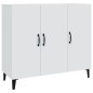 vidaXL Aparador de madera de ingeniería blanco 90x34x80 cm vidaXL Aparador de madera de ingeniería blanco 90x34x80 cm
