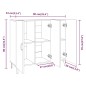 vidaXL Aparador de madera de ingeniería blanco 90x34x80 cm vidaXL Aparador de madera de ingeniería blanco 90x34x80 cm