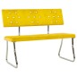 vidaXL Banco de terciopelo amarillo mostaza 110 cm vidaXL Banco de terciopelo amarillo mostaza 110 cm