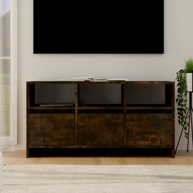 vidaXL Mueble de TV madera de ingeniería roble ahumado 102x37,5x52,5cm