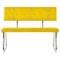 vidaXL Banco de terciopelo amarillo mostaza 110 cm vidaXL Banco de terciopelo amarillo mostaza 110 cm