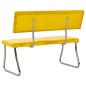 vidaXL Banco de terciopelo amarillo mostaza 110 cm vidaXL Banco de terciopelo amarillo mostaza 110 cm