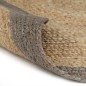 vidaXL Alfombra hecha a mano de yute con borde gris 150 cm vidaXL Alfombra hecha a mano de yute con borde gris 150 cm