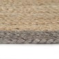vidaXL Alfombra hecha a mano de yute con borde gris 150 cm vidaXL Alfombra hecha a mano de yute con borde gris 150 cm