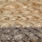 vidaXL Alfombra hecha a mano de yute con borde gris 150 cm vidaXL Alfombra hecha a mano de yute con borde gris 150 cm