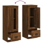 vidaXL Aparador alto madera contrachapada roble marrón 36x35,5x103,5cm vidaXL Aparador alto madera contrachapada roble marrón 36x35,5x103,5cm