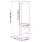 vidaXL Aparador alto madera contrachapada roble marrón 36x35,5x103,5cm vidaXL Aparador alto madera contrachapada roble marrón 36x35,5x103,5cm