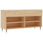 vidaXL Banco zapatero madera de ingeniería roble Sonoma 102x35x55 cm