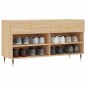 vidaXL Banco zapatero madera de ingeniería roble Sonoma 102x35x55 cm