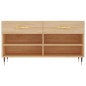 vidaXL Banco zapatero madera de ingeniería roble Sonoma 102x35x55 cm