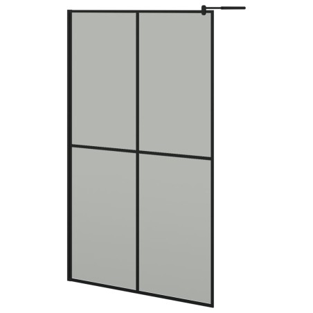 vidaXL Mampara de ducha accesible vidrio templado oscuro 118x190 cm 