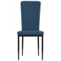 vidaXL Sillas de comedor 4 unidades terciopelo azul