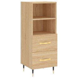 vidaXL Aparador madera contrachapada color roble Sonoma 34,5x34x90 cm