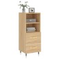 vidaXL Aparador madera contrachapada color roble Sonoma 34,5x34x90 cm vidaXL Aparador madera contrachapada color roble Sonoma 34,5x34x90 cm