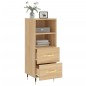 vidaXL Aparador madera contrachapada color roble Sonoma 34,5x34x90 cm vidaXL Aparador madera contrachapada color roble Sonoma 34,5x34x90 cm