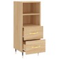 vidaXL Aparador madera contrachapada color roble Sonoma 34,5x34x90 cm vidaXL Aparador madera contrachapada color roble Sonoma 34,5x34x90 cm