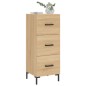 vidaXL Aparador madera contrachapada color roble Sonoma 34,5x34x90 cm vidaXL Aparador madera contrachapada color roble Sonoma 34,5x34x90 cm