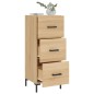 vidaXL Aparador madera contrachapada color roble Sonoma 34,5x34x90 cm vidaXL Aparador madera contrachapada color roble Sonoma 34,5x34x90 cm