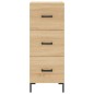 vidaXL Aparador madera contrachapada color roble Sonoma 34,5x34x90 cm vidaXL Aparador madera contrachapada color roble Sonoma 34,5x34x90 cm