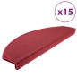 vidaXL Alfombrillas de escalera 15 unidades rojo burdeos 65x24x4 cm vidaXL Alfombrillas de escalera 15 unidades rojo burdeos 65x24x4 cm