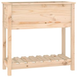 vidaXL Jardinera de madera maciza de pino 82,5x34,5x81 cm