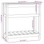 vidaXL Jardinera de madera maciza de pino 82,5x34,5x81 cm