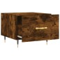 vidaXL Mesa de centro 2 uds madera ingeniería roble ahumado 50x50x40cm