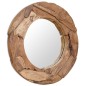 vidaXL Espejo decorativo de teca 80 cm redondo vidaXL Espejo decorativo de teca 80 cm redondo